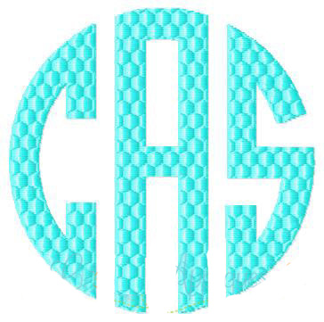 Honeycomb Circle Monogram