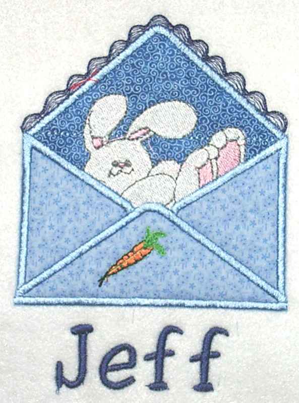 Applique Envelope Bunny