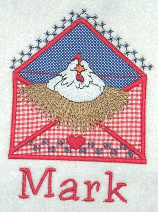Applique Envelope Chicken