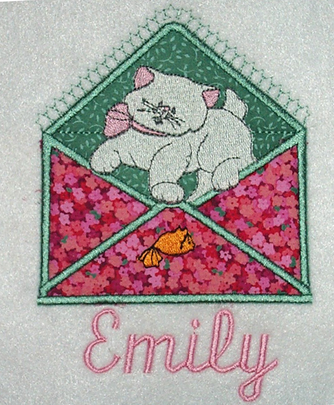 Applique Envelope Kitty