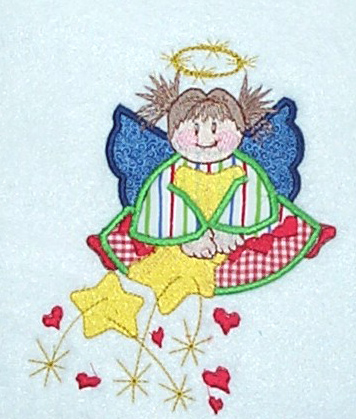 Applique Gingham Angel