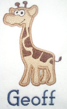 Applique Giraffe
