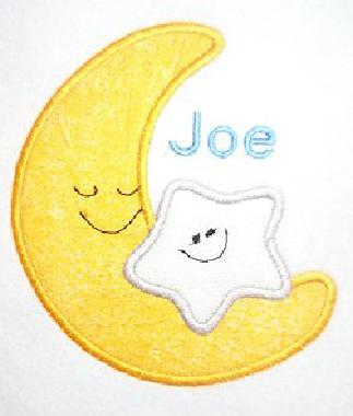 Applique Moon & Star