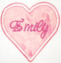 Applique Pink Heart