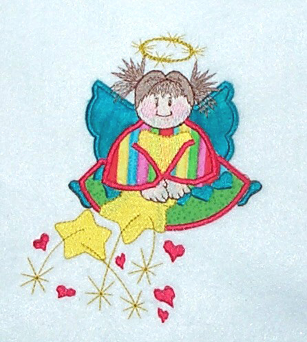 Applique Rainbow Angel