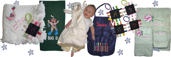 Samples of our embroidery work at Initial Impressions