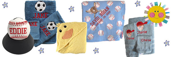 Samples of our embroidery work at Initial Impressions