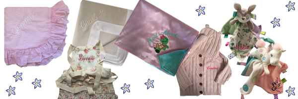 Samples of our embroidery work at Initial Impressions