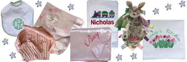 Samples of our embroidery work at Initial Impressions