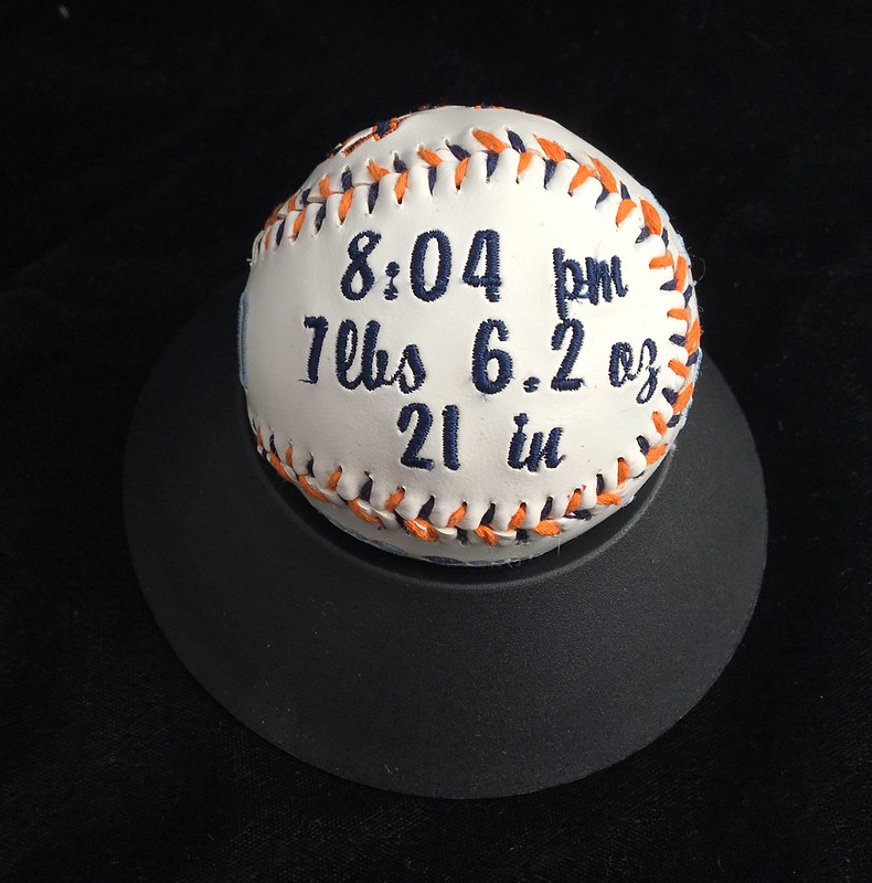 embroidered regulation baseball