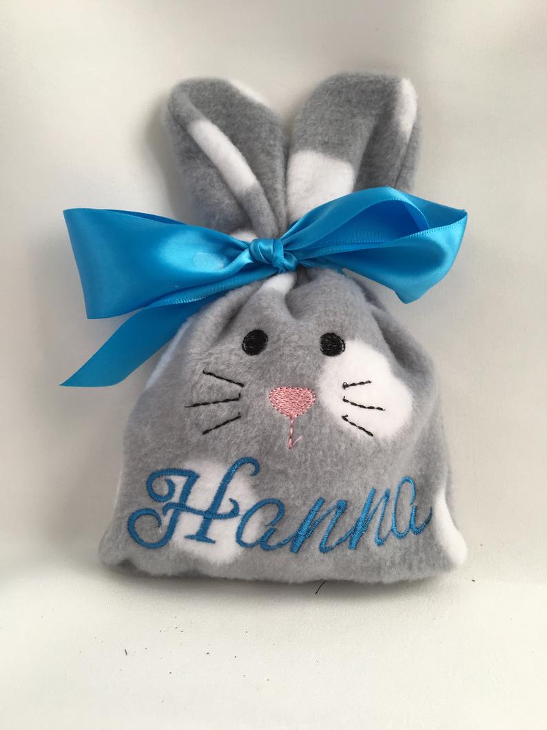 Gray hare easter goodie bag