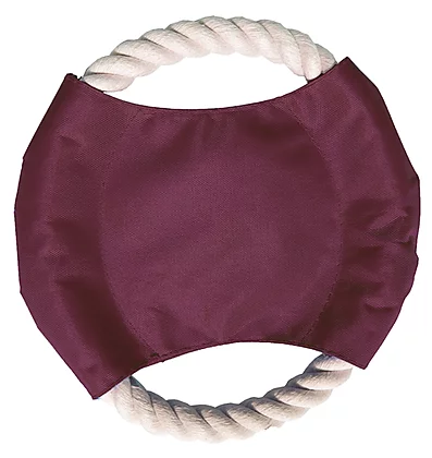 dog disc toss toy burgundy