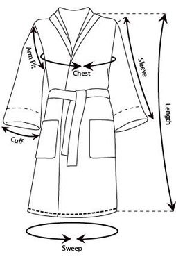 turkish robe size chart