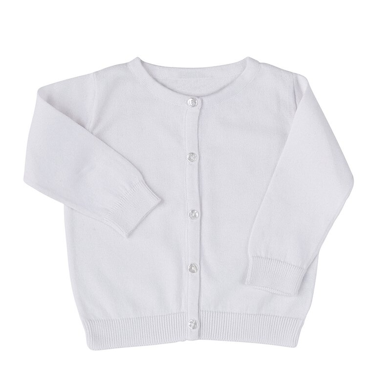 Cotton Knit Baby Sweater White