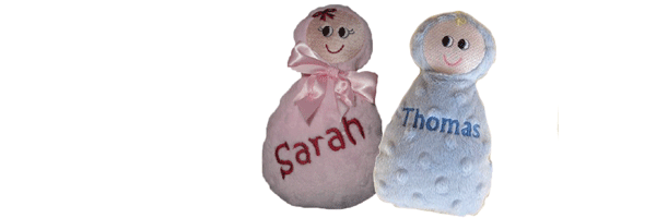 This is Personalized Embroidered Infant Baby Doll