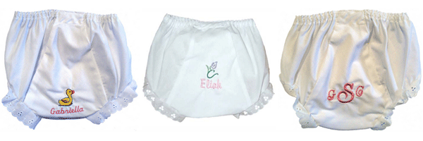 This is Embroidered Simple Baby Bloomers