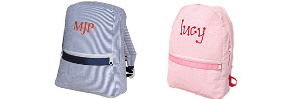 This is Personalized Seersucker Backpack