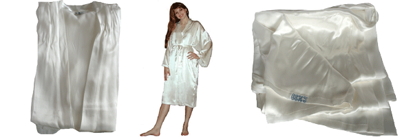 Silk Charmeuse Dressing Gown