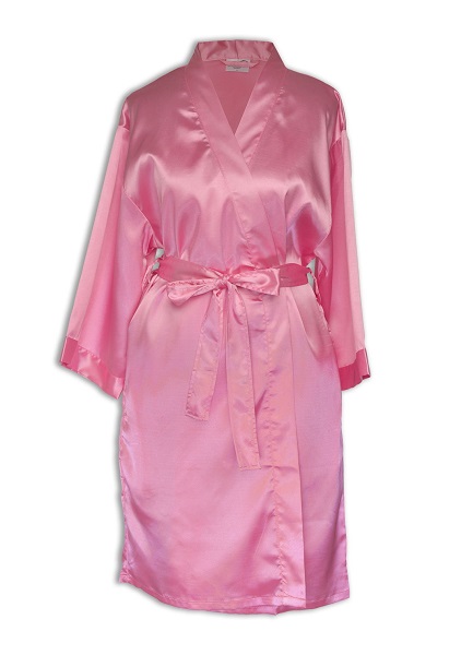 Pink Satin Dressing Gown