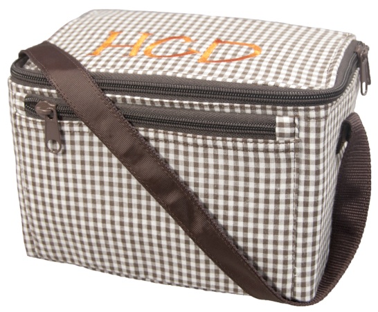 Chocolate Gingham Lunch Box