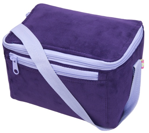 Eggplant/Lavender Corduroy Lunch Bag