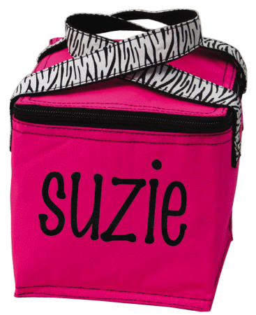 Hot Pink Zebra Bright Snack Square
