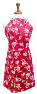 Red Paisley Laminated Chef's Apron