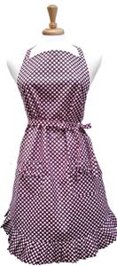 Pink Dot Ruffle Apron