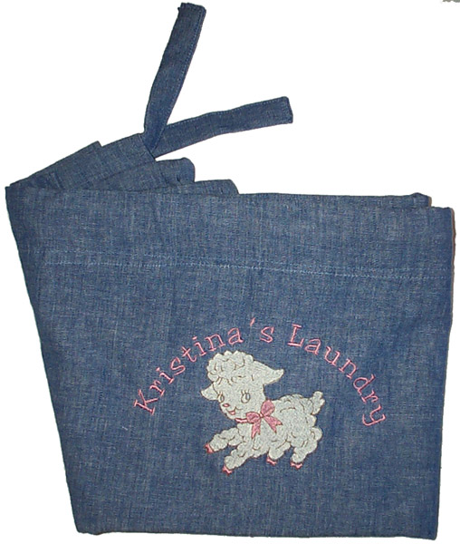 Baby Embroidered Laundry Bag
