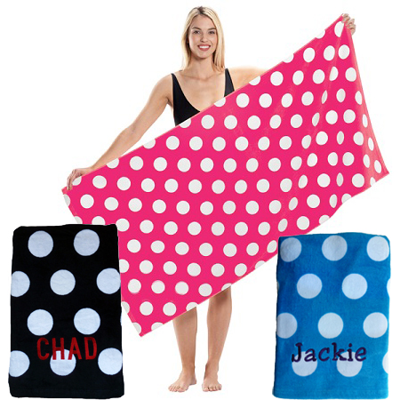 Large Polka Dot Towels