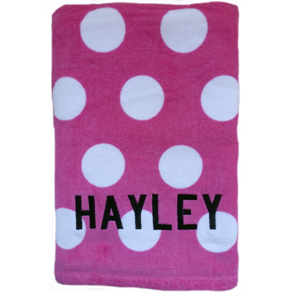 Pink Polka Dot Towel