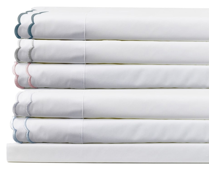 This is Scalloped Edge Monogrammed Sheets