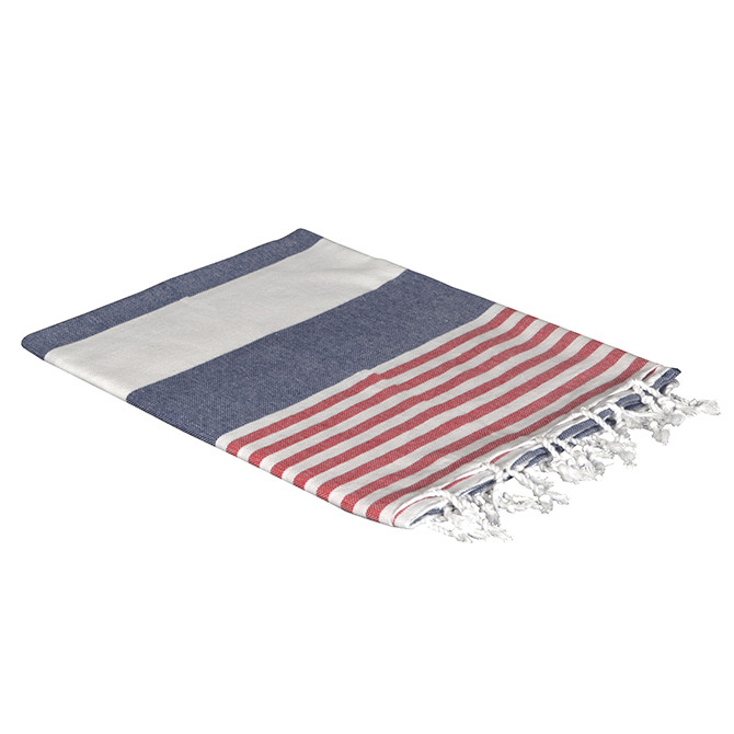 Navy/Red Turkish Boreas Style Towels