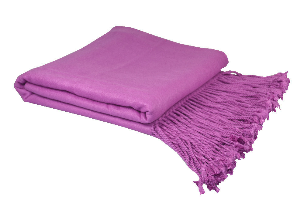 Orchid Bamboo Fringed Throw Blanket
