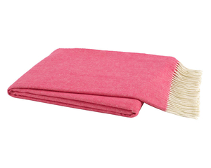 Cosmo Pink Italian Herringbone Throw Blanket