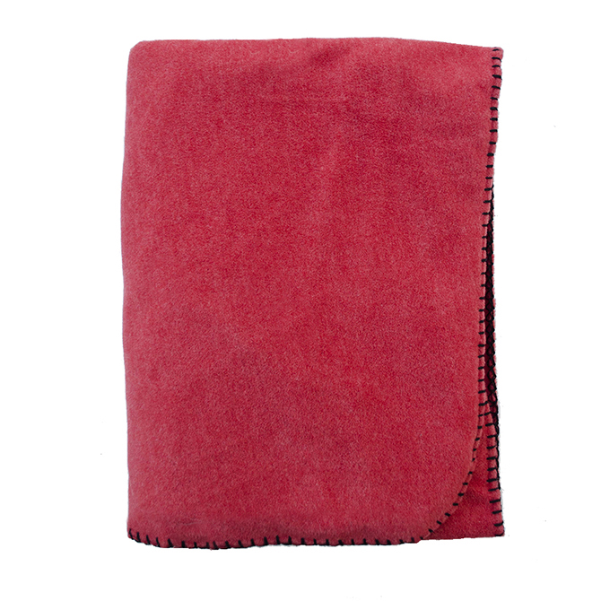 Red Cotton Flannel Throw Blanket
