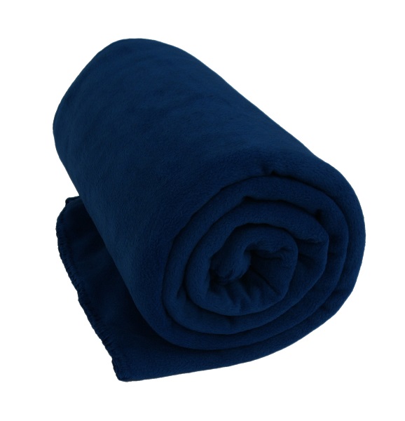 Navy Blue Coral Fleece Blanket