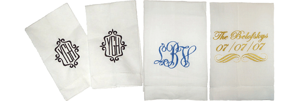This is Embroidered Linen Hemstitched Kitchen Towel