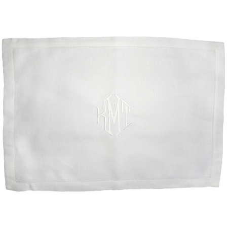 This is Monogrammed Hemstitched Placemats (Set of 4)
