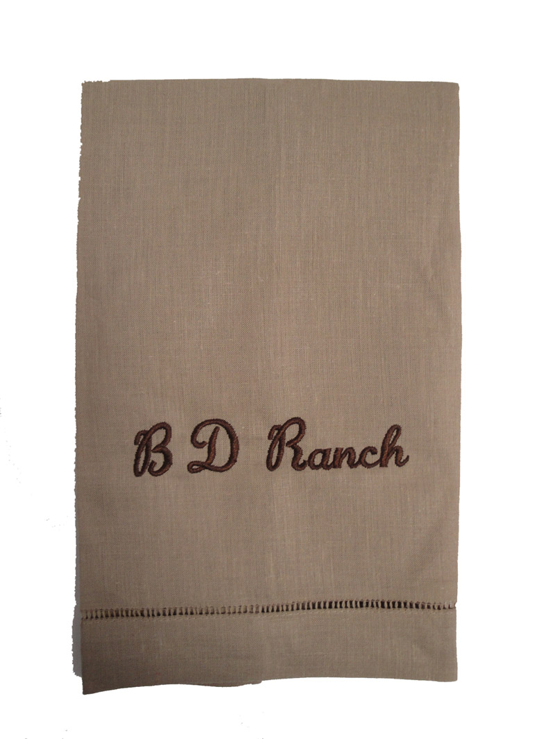 Taupe Solid Linen Towel