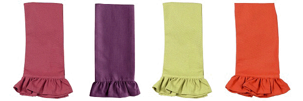 Ruffled Bright Color Guest Dish Towels