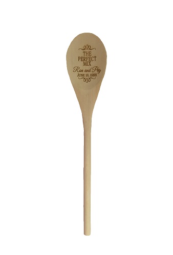 This is Engraved Wedding & Anniversary Wooden Spoon