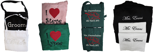 Personalized Wedding Aprons
