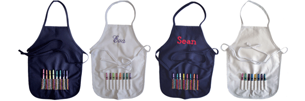 This is Personalized Crayon-Keeper Aprons