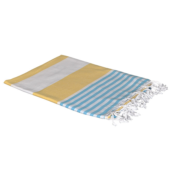 Yellow/Blue Stripe Turkish Boreas Style Towels