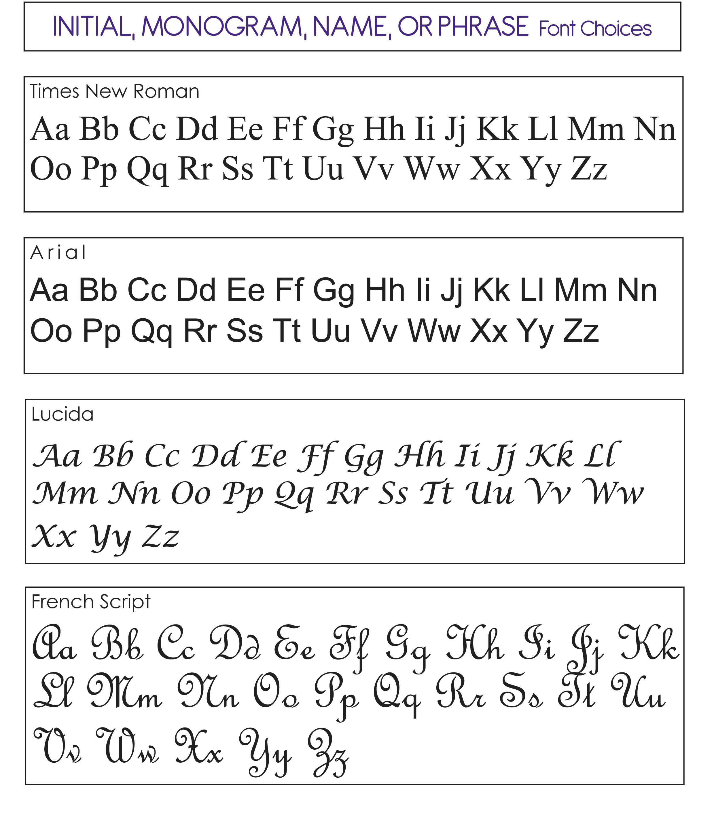 Engraving Fonts