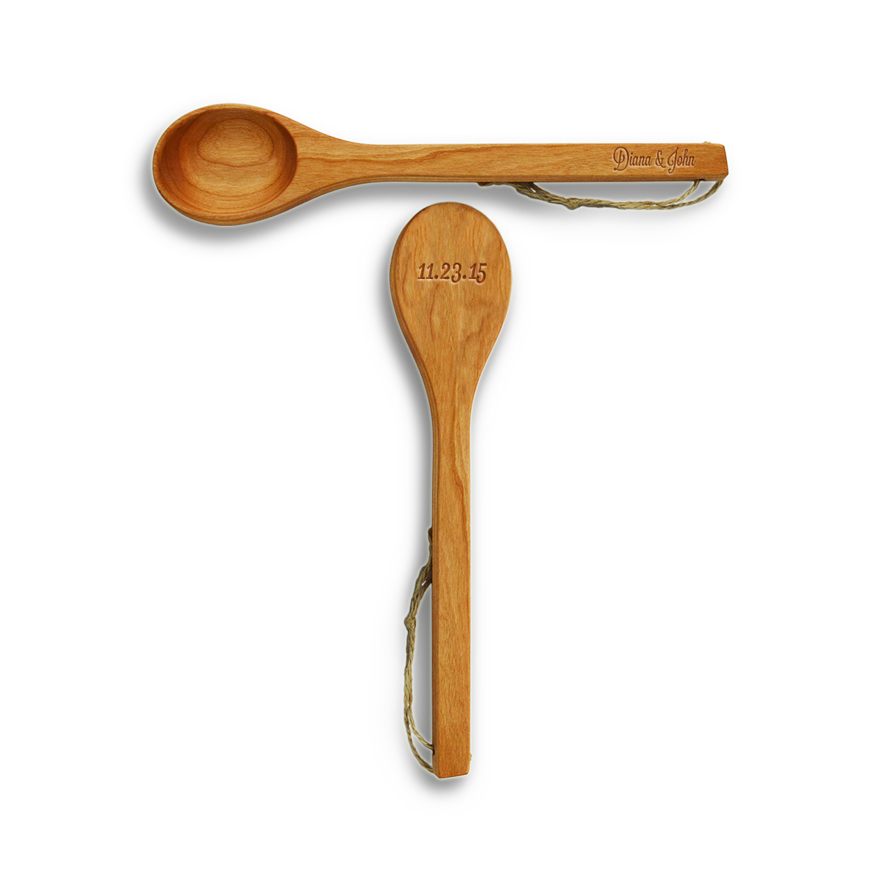 This is Engraved Wedding & Anniversary Cherry Wooden Spoon