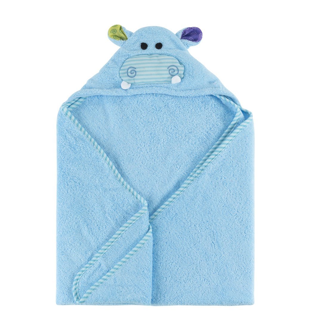 Babyhug Terry Woven Zebra Embroidery Hooded Towel L 76.2 x B 76.2 cm- Pink main image 1