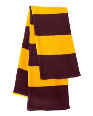 Acrylic Scarf Maroon and Gold