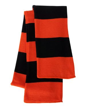 acrylic scarf orange and black